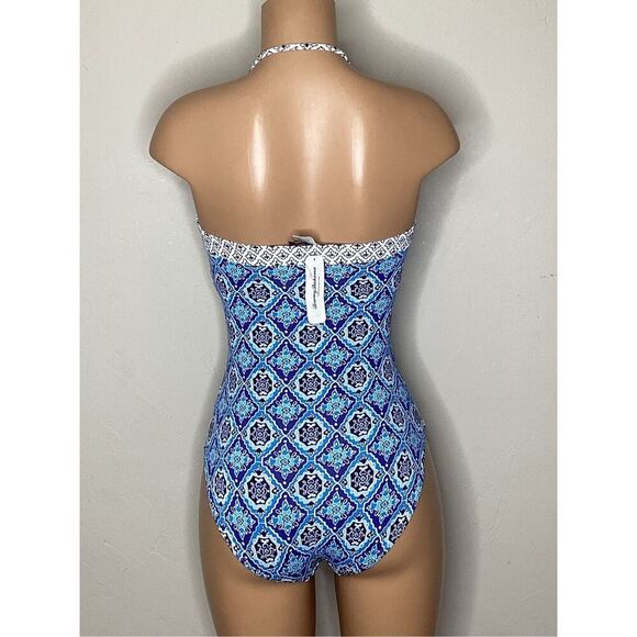 New. Tommy Bahama V-Wire blue tile swimsuit. Size 4. Retails $148 - Picture 4 of 11